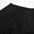 thumbnail image 4 of Hurxie Women's Casual Elastic Waist Drawstring Loose Fit Multi-Pockets Outdoor Cargo Shorts Black,4XL, 4 of 7