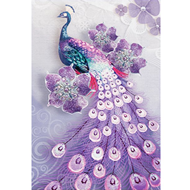 Resina diamante con forma especial animal pavo real diamante parcial modelo personalizado 30*40cm JShteea
