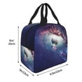 thumbnail image 2 of Yiaed Planets Stars And Galaxies Print Insulated Lunch Bag Reusable Cute Tote Lunch Box, Leakproof Cooler Lunch Bags for Work Office Travel School Picnic, 2 of 5