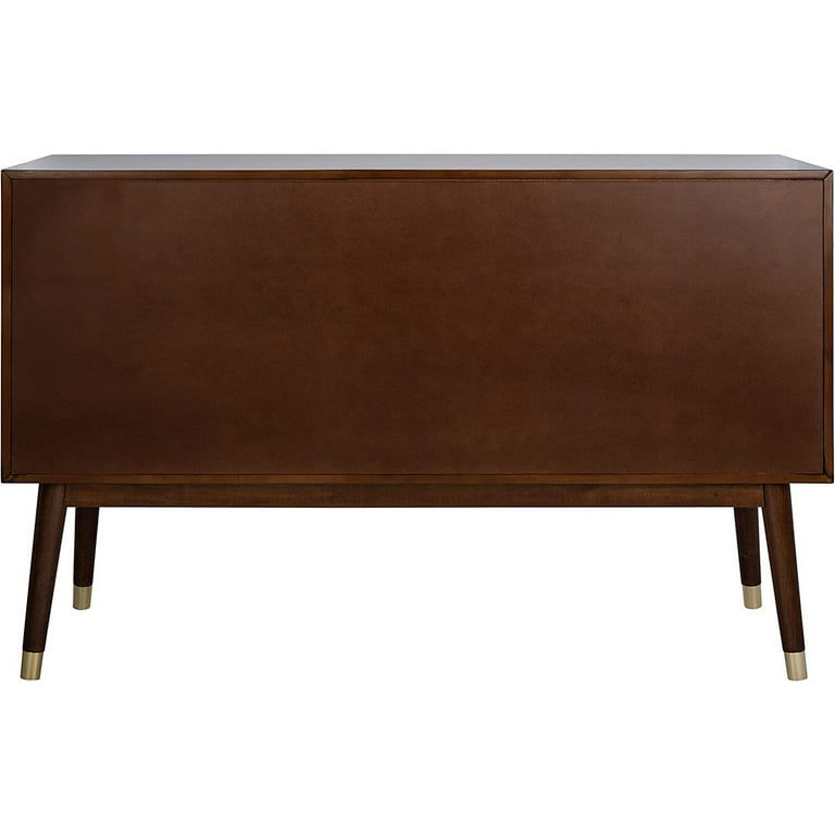 safavieh madden retro dresser SAFAVIEH Madden White/Brass 6 Drawer 56 in. Wide Dresser SFV2100A