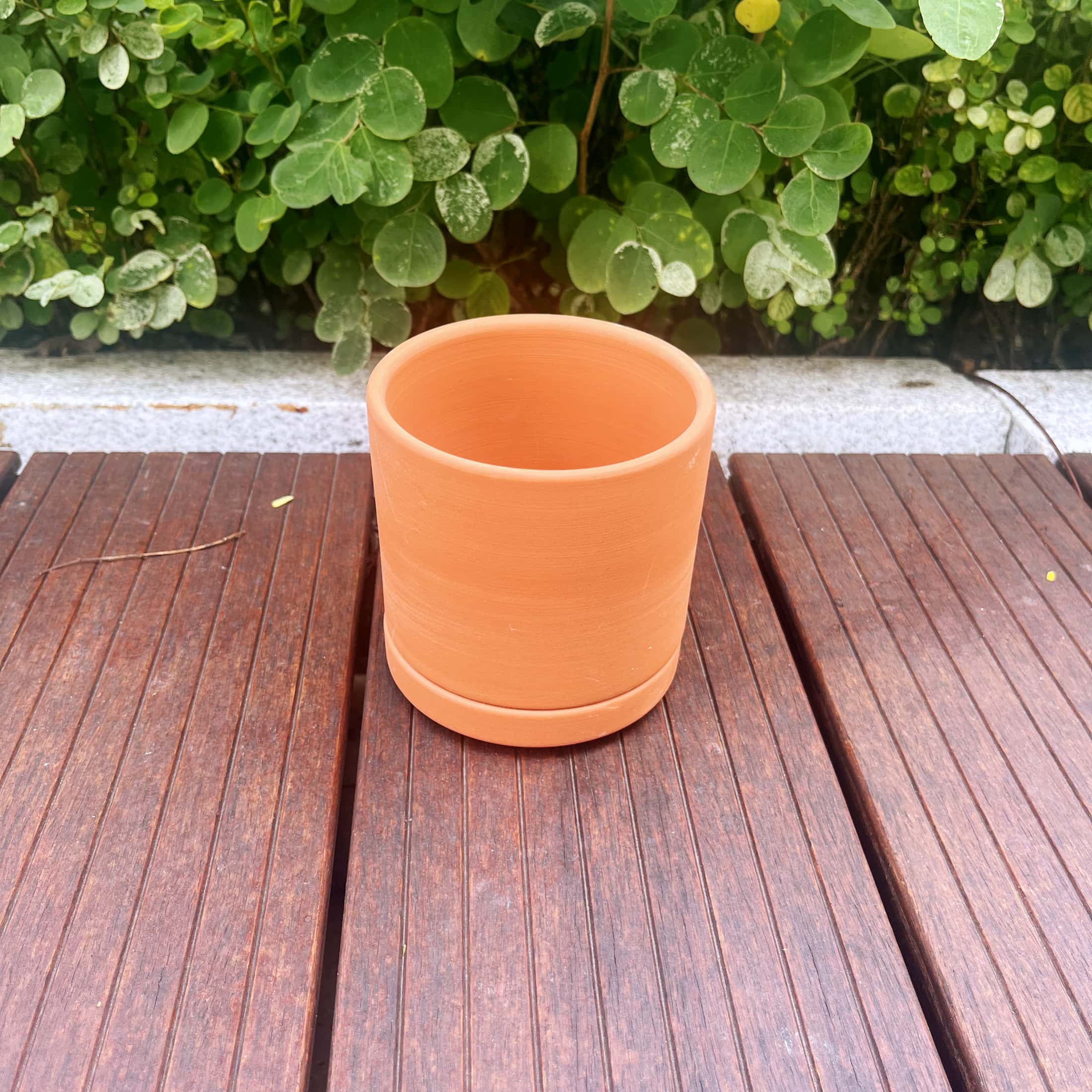 Unbranded Terracotta Flower Pots, 5.9" x 3.5" x 4.7", Round, Red, 3 Count with Drainage Holes