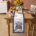 thumbnail image 2 of Independence Day Truck Table Runner 90 Inches, Vintage Star Firework 4th of July Bed Runner Dresser Scarves Tabletop for Indoor Outdoor Parties/Ceremony/Banquet, 13" x 90", 2 of 9