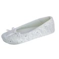 thumbnail image 1 of Isotoner Chaussons Ballerine Matelassés Doublés en Éponge Rose (Femmes), 1 of 3
