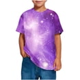 thumbnail image 6 of Frwgonr Girls T-shirts Soft Space Tees Kids Boys Casual Tshirts Clothes Summer Tops Purple, Size 3-14 Years, 6 of 6
