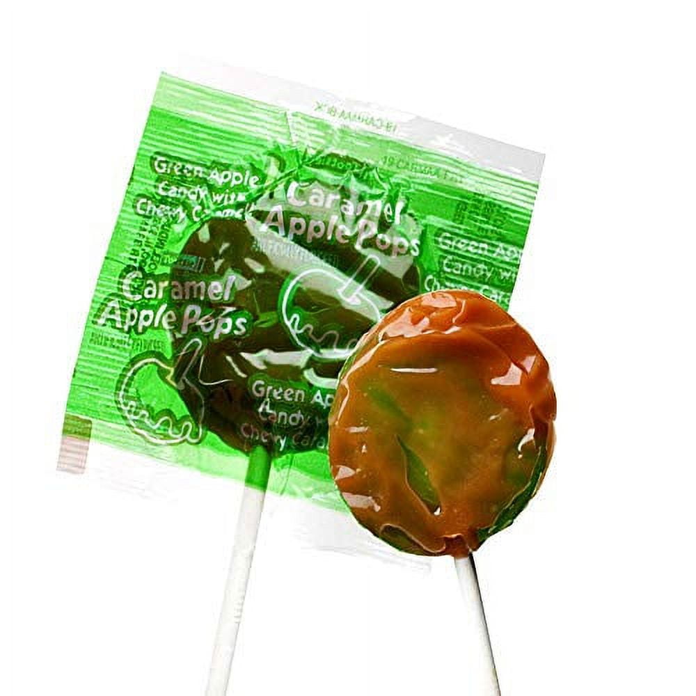 Tootsie (1) Bag Caramel Apple Pops - Green Apple Hard Candy with Chewy Caramel - Individually Wrapped Halloween/Fall Candy - Net Wt. 3.75 oz