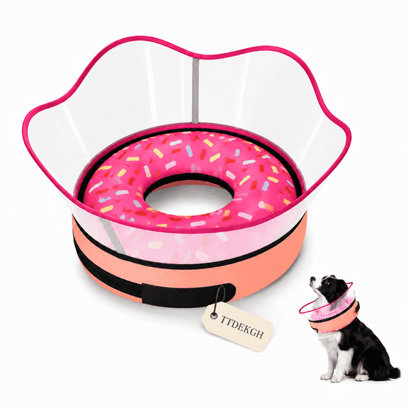 Dog Cone Collar Donut Alternative for Large Small Soft Inflatable Elizabethan After Surgery Recovery Suit to Stop Licking Neck Medium Service