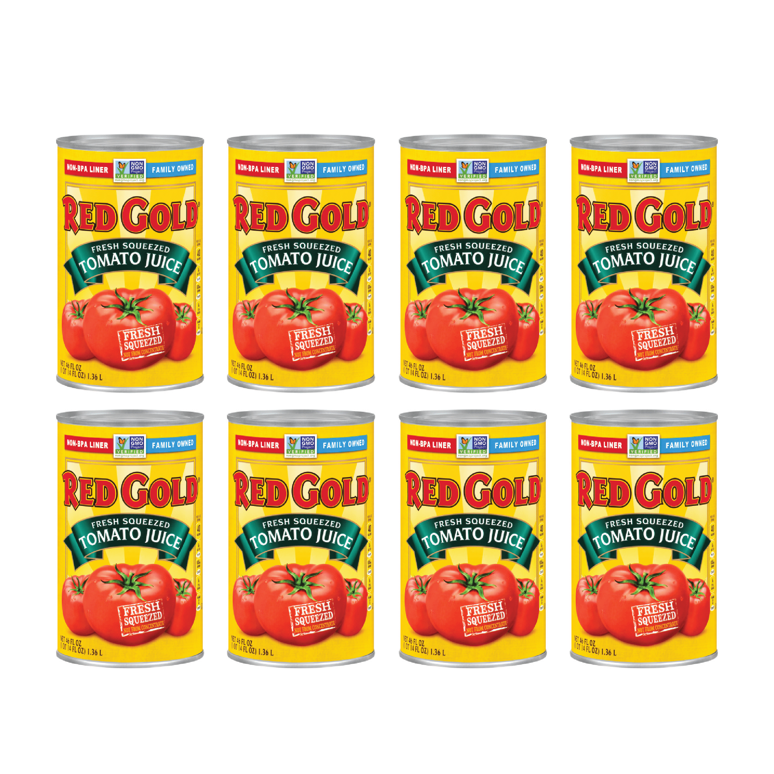 Red Gold Fresh Squeezed Tomato Juice, Kosher and Gluten Free, 46 Ounce