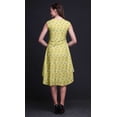 thumbnail image 4 of Bimba Yellow Macaw Parrot Bird Printed Ladies Sleeveless Round Neck Summer Dress Casual Wear-Small, 4 of 6