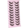thumbnail image 3 of Eyelash Clusters Kit Lashes Natural Look False Eyelashes Anime Lashes Wispy Spiky 3D Volume Eyelashes Pack Korean Japanese Asian Eyelashes Look Like Individual Cluster, 3 of 7