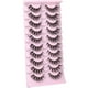 thumbnail image 4 of Pestañas pestañas postizas de aspecto natural pestañas anime Mink Wispy Spiky 3D volumen pestañas Pack coreano japonés asiático Cosplay pestañas parecen individuales Cluster, 4 of 8