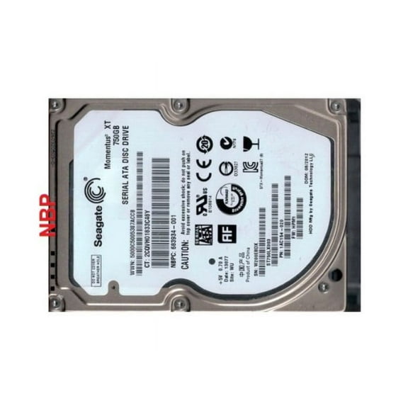 Genuine HP Seagate XT 750GB 7200RPM 2.5" 6.0Gbps SATA Hard Drive (U) 683934-01 ST750LX003