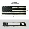 thumbnail image 3 of Wood American Flag Gaming Mouse Pad Black and White Stripes Rustic Mousepad XL Large Gaming Mouse Pad Laptop Keyboard Mat Desk Pad 31.5"x11.8" Office Computer Keyboard Laptop Home, 3 of 6