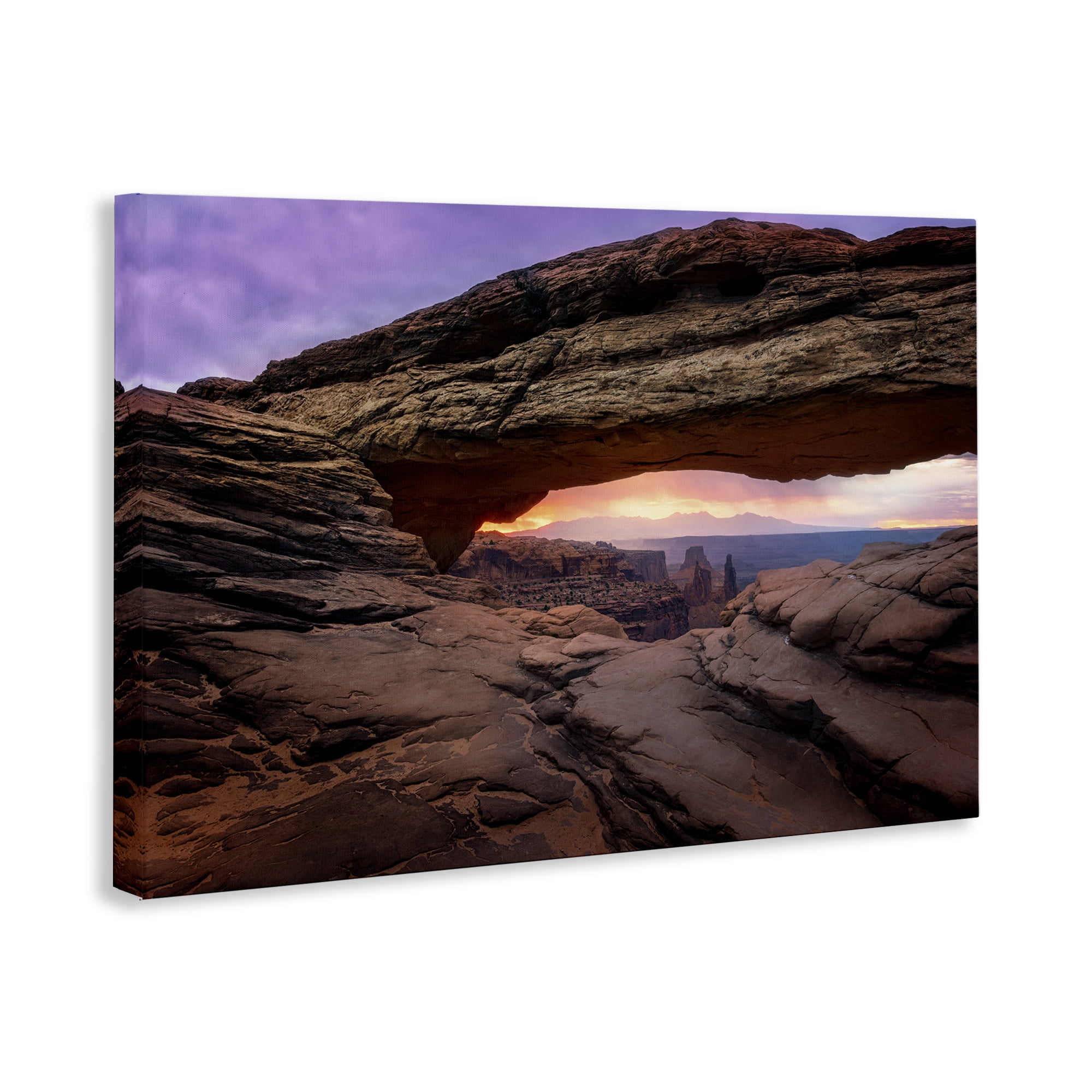 Stupell Industries Natural Canyon Rock Arch Landscape & Nature Photography Wrapped Canvas Art Print Wall Art, 45 x 30