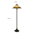 thumbnail image 5 of Dio 62 Inch Floor Lamp, Colorful Tiffany Style Stained Glass, Bronze Resin, 5 of 6