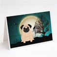 thumbnail image 1 of Halloween Scary Pug Fawn Greeting Cards & Envelopes - Pack of 8, 1 of 1
