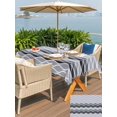 thumbnail image 5 of Outdoor Tablecloth with Umbrella Hole for Patio/Picnic/Party/Camping, Ombre Grey Waterproof Table Cloth Rectangle Table Cover Washable, Modern Abstract Waves Morocco Striped (52"x 70"), 5 of 8
