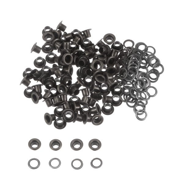 Kit de 100 Ojales Unique Bargains Ojales 3mm 0.12 Herramienta Oscuro Gris