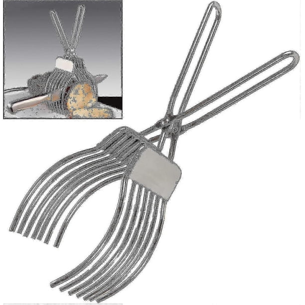 2026 Stainless Steel Roast Beef Cutting Tongs Meat Bread Slicing Tong Onion