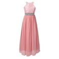 thumbnail image 2 of CHICTRY Kids Flower Girls Dress Halter Lace Floral Chiffon Bridesmaid Party Dress, 2 of 7