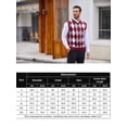 thumbnail image 4 of Coshow Men's Knitted Pullover Vest Sleeveless Pullover Slim Fit V Neck Diamond Vest, 4 of 5