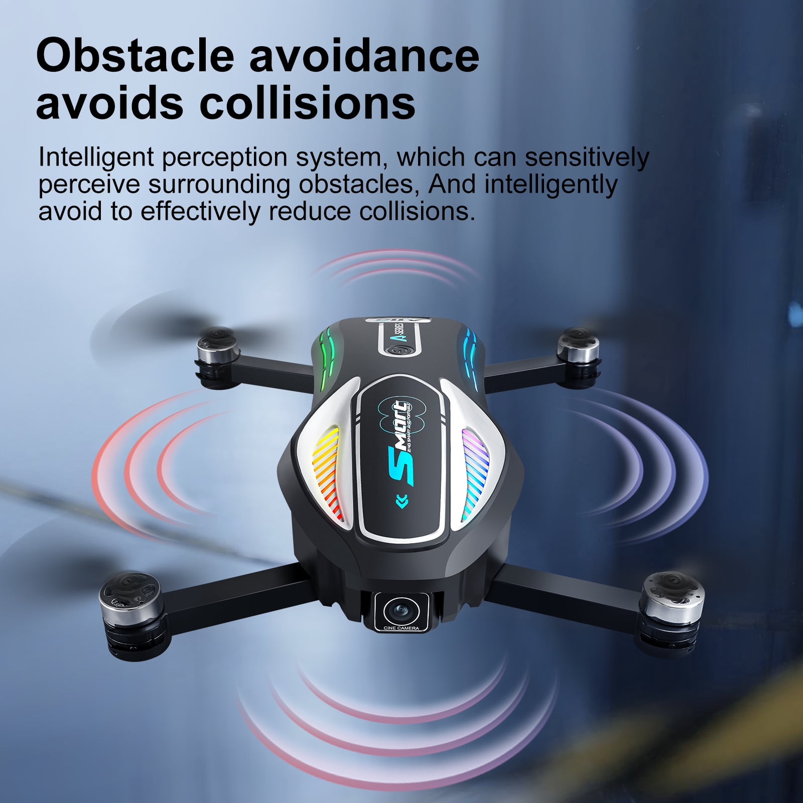 HNZENBW A118 8K RC Drone with Dual Camera for Kids & Adults,Optical Flow & Cool Lights,Brushless Motor & 2 Batteries
