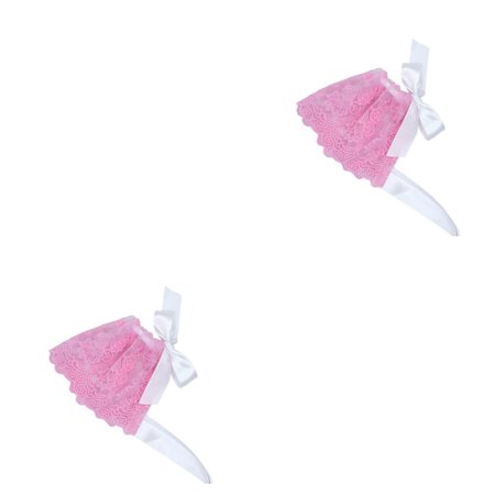 

2pcs Baby Girls Boys Flower Lace Hat Eyelet Lace Breathable Cotton Bonnet Adjustable Sun Hat
