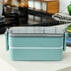 thumbnail image 5 of Caja de Almuerzo de Bento Estilo Japonés Caja de Almuerzo de Doble Compartimiento, Caja de Almuerzo a Prueba de Fugas para Adultos, Caja de Almuerzo Moderna de Bento, Caja de Almuerzo Portátil de Trab, 5 of 6