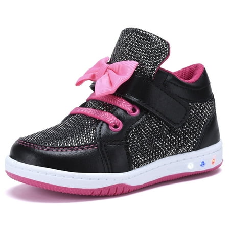 Sinosky Toddler Girls Fashion Led Shoes Flashing Light Up Sneakers Casual Running Shoes(size: 5-11)