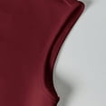 thumbnail image 4 of CIENVNSTG Womens Slim Fit Stretchy Cropped Tops Round Neck Cap Sleeve Cross Wrap Twist Front Ruched Casual Summer Daily Wear Blouses Deep Red S, 4 of 7