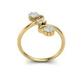 thumbnail image 3 of Genuine 0.3ctw Round Cut Diamond Prong Fancy Forever Us Engagement Ring Bridal Wedding Solid 18K Gold G SI1, 3 of 3