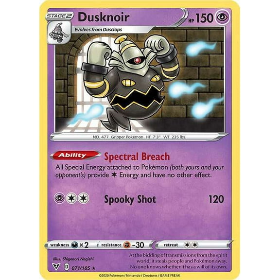 Pokemon Vivid Voltage Dusknoir #71