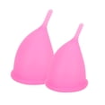 thumbnail image 3 of Copa menstrual reutilizable a prueba de fugas, de silicona, alternativa a tampones, herramienta menstrual femenina, rosa (1 pieza pequeña, 1 pieza grande), 3 of 14