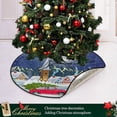thumbnail image 6 of Coolnut Christmas Car Christmas Tree Mat Round Christmas Tree Stand Mat Decoration for Holiday Party Home Christmas Day Ornaments Floor Door, 28.3", 6 of 6