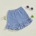 thumbnail image 3 of Suealasg Toddler Baby Girl Summer Shorts Elastic Waist Plaid Shorts Infant Casual Shorts, 3 of 7