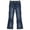 Blue, variant on Tween Girls Flare Jeans - High Waisted Long Bell Bottom Wide Leg Denim Pants, Crossover Comfort Stretch Jeggings Lightweight Trousers Trendy Summer Stretchy Slim Fit Comfortable Casual with Pockets