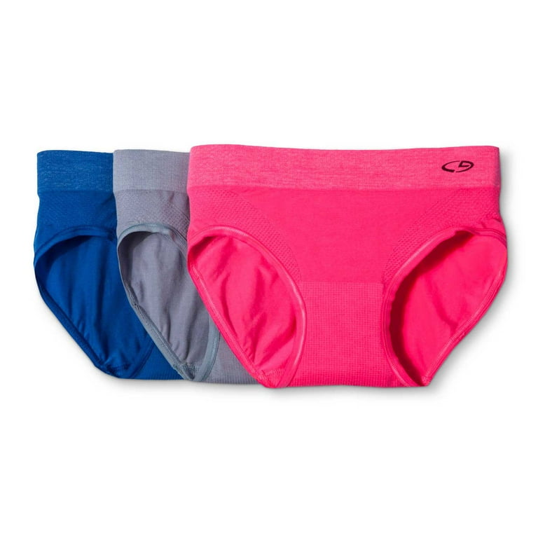Champion C9 Women Seamless Performance Sport Brief Panty 3PK Gray/Blue/Pink  2XL