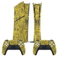 thumbnail image 2 of Skin Sticker for PS5 Slim Standard PS5 Pro Disc Digital Edition Console and Controllers Decals for Playstation 5 (Yellow Solid,PS5 Pro Disc Edition), 2 of 5