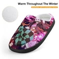 thumbnail image 4 of Tanjiro Kamado Demon Slayer Kids Cotton Slippers Slip-on Indoor Memory Foam House Shoes Fluffy Slippers Furry Cozy Comfy Slippers Boys Girls, 4 of 8