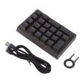 thumbnail image 1 of Teclado numérico de 21 teclas RGB retroiluminado ergonómico pequeño teclado numérico mecánico para computadora portátil negro, 1 of 5