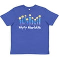 thumbnail image 3 of Inktastic Happy Hanukkah with Lit Candles Youth T-Shirt, 3 of 5