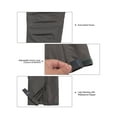 thumbnail image 6 of Little Donkey Andy Men's Waterproof Lightweight Rain Pants Breathable Windproof Hiking Golf Fishing Pants Pewter XL, 6 of 7