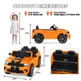 thumbnail image 4 of Dodge Kids Electric Ride-On Car, 12V Licensed Dodge Durango Electric Ride-On Toy with Parent Remote Control, Electric Car for Girls Ages 3–6, Features Music/LED Lights/Seat Belt, Orange, 4 of 12