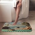 thumbnail image 4 of 1pc Beach Picnic Absorbent Non-Slip Bathroom Thickened Flannel Rug Decor,Soft,Quick Drying,Suitable For Indoor/outdoor Use,Bathrooms,Bedrooms,Kitchens,Terrace,Laundry Rooms,16"x24", 4 of 9