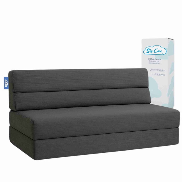 Sofá Cama Matrimonial Plegable SKY CARE Color Gris Versátil, Cómodo y Funcional