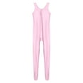 thumbnail image 6 of YEAHDOR Mens Glossy Full Body Unitard Sleeveless Gym Sports Wrestling Singlet One Piece Bodystocking Bodysuit Jumpsuit Pink M, 6 of 7