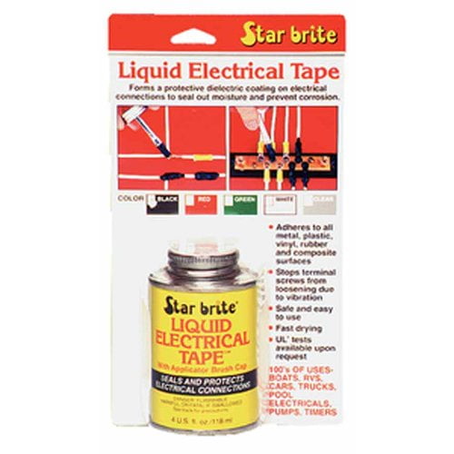 Star Brite Liquid Electrical Tape 4 Oz Can With Applicator Brush Cap