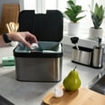 thumbnail image 6 of Organize It All Stainless Steel Compost Bin with Biodegradable Bags, Sink Organizer & Scrub Brush, 6 of 8