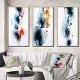 thumbnail image 1 of Designart "Passion Found Turquoise and Red Ink Cloud" Abstract Painting Framed Wall Art Set Of 3 - Turquoise Modern Frame Gallery Set For Office Decor, 1 of 6