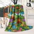 thumbnail image 4 of Colorful Dinosaurs Volcano Pattern Blanket,Comfortable Soft Lamb Wool Throw Blanket,All Season,Warm Lightweight Blankets for Sofa Bed Couch Living Room Chair,50"x60", 4 of 4