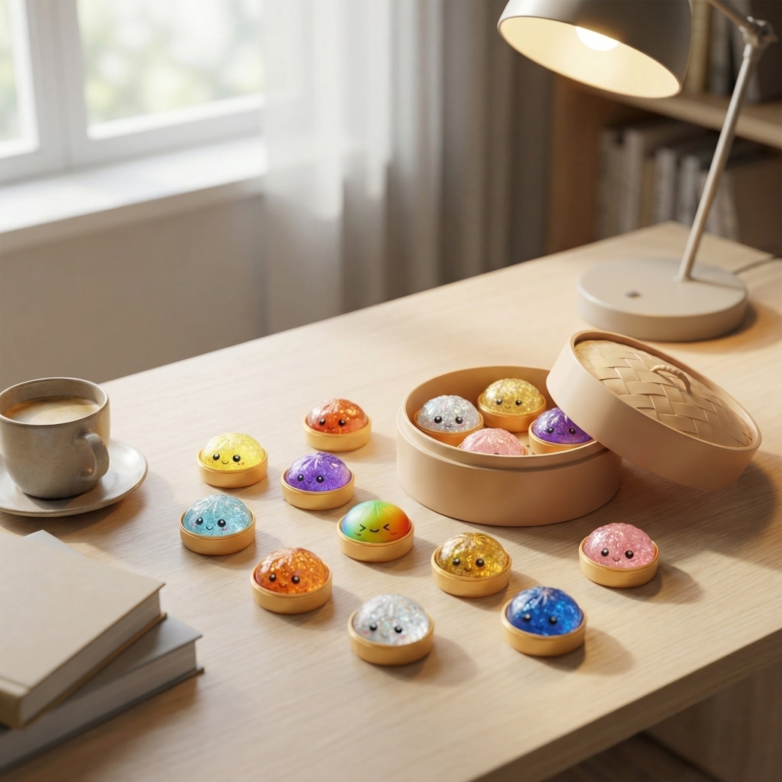 Dumpling Squishy Mystery Box ,Sensory Fidget for Anxiety Relief, Aid with Premium Slow Rise TPR Material